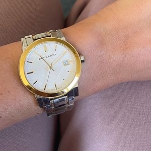 Burberry The City Gold and Metal Watch